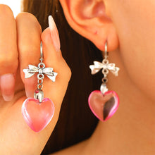 Load image into Gallery viewer, Y2K Punk Style Dangle Earrings Vintage Heart Pendant For Women Lovely Bow Knot Stud Ear Jewelry Charms Hot Girls Gifts Accessories Goth Hoop

