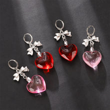 Load image into Gallery viewer, Y2K Punk Style Dangle Earrings Vintage Heart Pendant For Women Lovely Bow Knot Stud Ear Jewelry Charms Hot Girls Gifts Accessories Goth Hoop
