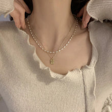 Load image into Gallery viewer, Fashion Double Layer Necklace For Women Imitation Pearl Pendant Choker Light Luxury Design Clavicle Chain Temperament Jewelry Accessories Gift
