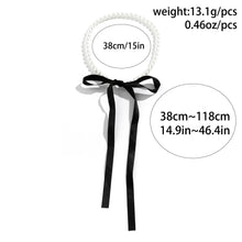 Load image into Gallery viewer, Fashion Imitation Pearl Choker Necklace For Woman Adjustable Bow Tie Lace Up Velvet Chain Romantic Female Elegant Banquet Jewelry Accessories
