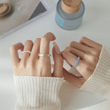 Load image into Gallery viewer, 3Pcs/set Acrylic Ring Set For Women Colorful Pearl Transparent Rings Korean Cute Romantic Jewelry Accessories Girl Party Engagement Gifts
