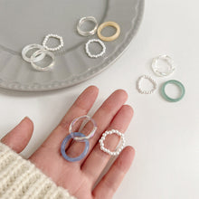 Load image into Gallery viewer, 3Pcs/set Acrylic Ring Set For Women Colorful Pearl Transparent Rings Korean Cute Romantic Jewelry Accessories Girl Party Engagement Gifts
