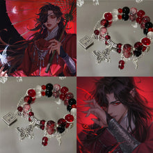 Load image into Gallery viewer, Fashion Tian Guan Ci Fu Bracelet for Women Men Blessing Hollow Butterfly Red Beads Chain Tassels Pendant Dark Gothic Accessories Jewelry Exquisite Gifts
