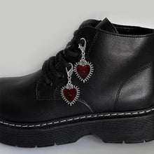 Load image into Gallery viewer, Gothic Hearts Pendant Martin Boots Shoes Buckles For Women Men Decoration Metal Snap Hook Shoes Dark Wind Accessories Party Jewelry
