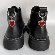 Load image into Gallery viewer, Gothic Hearts Pendant Martin Boots Shoes Buckles For Women Men Decoration Metal Snap Hook Shoes Dark Wind Accessories Party Jewelry

