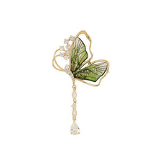Load image into Gallery viewer, Fashion Flying Butterfly Brooch For Women Luxury Crystal Tassel Lapel Pins Animal Insect Brooches Beautiful Wedding Jewelry Lovely Accessories
