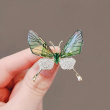 Load image into Gallery viewer, Fashion Flying Butterfly Brooch For Women Luxury Crystal Tassel Lapel Pins Animal Insect Brooches Beautiful Wedding Jewelry Lovely Accessories
