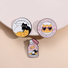 Load image into Gallery viewer, Cartoon Cat Enamel Pin Metal Cute Animals Badge Lapel Clothes Brooch for Lapel Backpack Badge Lovely Animal Jewelry Gifts

