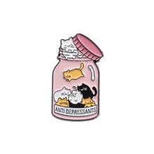 Load image into Gallery viewer, Cartoon Cat Enamel Pin Metal Cute Animals Badge Lapel Clothes Brooch for Lapel Backpack Badge Lovely Animal Jewelry Gifts
