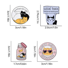Load image into Gallery viewer, Cartoon Cat Enamel Pin Metal Cute Animals Badge Lapel Clothes Brooch for Lapel Backpack Badge Lovely Animal Jewelry Gifts
