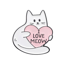 Load image into Gallery viewer, Pearl Cat Enamel Pins Funny Oil Painting Kitten Brooches Lapel Badges For Women Men Cute Cartoon Animal On Backpack Jewelry Gifts
