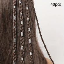 Load image into Gallery viewer, 40PCS Alloy Hollow Hair Ring For Girls Women Dreadlock Hair Braid Rings Cuffs Decoration Elegant Hair Accessories Locks Hair Jewelry For Braids

