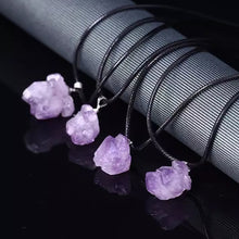 Load image into Gallery viewer, Natural Amethyst Stone Necklace Crystal Reiki Healing Gemstone Pendant Quartz For Men Women Charms Mineral Jewelry Diy Gift
