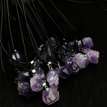 Load image into Gallery viewer, Natural Amethyst Stone Necklace Crystal Reiki Healing Gemstone Pendant Quartz For Men Women Charms Mineral Jewelry Diy Gift
