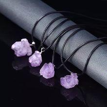 Load image into Gallery viewer, Natural Amethyst Stone Necklace Crystal Reiki Healing Gemstone Pendant Quartz For Men Women Charms Mineral Jewelry Diy Gift
