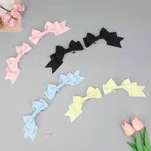 Load image into Gallery viewer, Handmade Big Bow Hair Clip Sweet Cool Girl Hairpin Japanese Double Ponytail Headwear Lolita Cosplay Headdress Jk Uniform Hair Accessory
