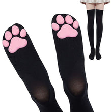 Load image into Gallery viewer, Girls 3D Cat Paw Pad Stockings Kitten Pink Claw Cute Thigh-high Socks Lolita Daily Wear and Cosplay Women's Anti Slip and Elastic Sock
