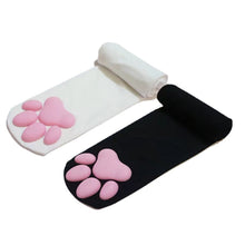 Load image into Gallery viewer, Girls 3D Cat Paw Pad Stockings Kitten Pink Claw Cute Thigh-high Socks Lolita Daily Wear and Cosplay Women's Anti Slip and Elastic Sock
