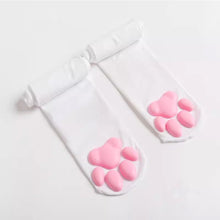 Load image into Gallery viewer, Girls 3D Cat Paw Pad Stockings Kitten Pink Claw Cute Thigh-high Socks Lolita Daily Wear and Cosplay Women's Anti Slip and Elastic Sock
