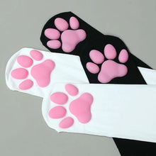 Load image into Gallery viewer, Girls 3D Cat Paw Pad Stockings Kitten Pink Claw Cute Thigh-high Socks Lolita Daily Wear and Cosplay Women's Anti Slip and Elastic Sock
