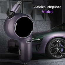 Load image into Gallery viewer, 1PC 60W Dual Quick Charge Car Charger With 80CM Retractable Cable Car Cigarette Lighter
