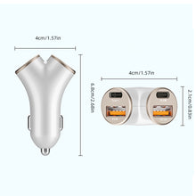Load image into Gallery viewer, 78W Y-Type Car Charger PD30W QC3.0 Four-Port Quick Charge Mobile Phone Charger For 12-24V Car
