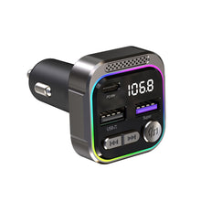 Load image into Gallery viewer, PD 30W Quick Car Charger With Atmosphere Light MP3 Bluetooth USB Flash Disk Player FM Transmitter
