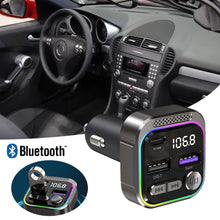 Load image into Gallery viewer, PD 30W Quick Car Charger With Atmosphere Light MP3 Bluetooth USB Flash Disk Player FM Transmitter
