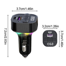 Load image into Gallery viewer, PD 30W Car Charger With Ambient Light Bluetooth Player With USB Flash Disk Reading Function FM Transmitter
