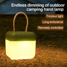 Load image into Gallery viewer, Outdoor Camping Square Portable Atmosphere Light Tricolour Light Adjustable Hanging LED Hand Light USB Charging
