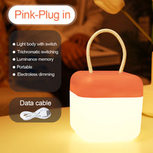 Load image into Gallery viewer, Outdoor Camping Square Portable Atmosphere Light Tricolour Light Adjustable Hanging LED Hand Light USB Charging
