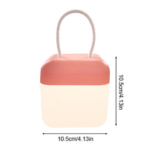 Load image into Gallery viewer, Outdoor Camping Square Portable Atmosphere Light Tricolour Light Adjustable Hanging LED Hand Light USB Charging
