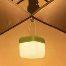 Load image into Gallery viewer, Outdoor Camping Square Portable Atmosphere Light Tricolour Light Adjustable Hanging LED Hand Light USB Charging
