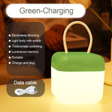 Load image into Gallery viewer, Outdoor Camping Square Portable Atmosphere Light Tricolour Light Adjustable Hanging LED Hand Light USB Charging
