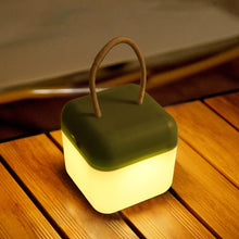 Load image into Gallery viewer, Outdoor Camping Square Portable Atmosphere Light Tricolour Light Adjustable Hanging LED Hand Light USB Charging
