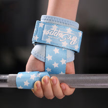 Load image into Gallery viewer, 1Pair T-Type Fitness Lifting Straps Weightlifting Strength Training Anti-Slip Hard Pull Strap Self-Adhesive Cloth Strap Wrist Brace

