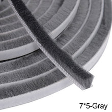 Load image into Gallery viewer, 10M Brush Strip Self Adhesive Door Window Weather Stripping Sliding Wardrobe Door Sound Insulation Dust Sealing Strip
