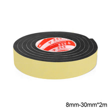 Load image into Gallery viewer, 2M EVA Black Foam Sponge Rubber Strip Tape Strong Adhesive Anti-collision Waterproof Window Door Seal Strip Weather Stripping
