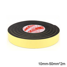 Load image into Gallery viewer, 2M EVA Black Foam Sponge Rubber Strip Tape Strong Adhesive Anti-collision Waterproof Window Door Seal Strip Weather Stripping
