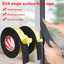 Load image into Gallery viewer, 2M EVA Black Foam Sponge Rubber Strip Tape Strong Adhesive Anti-collision Waterproof Window Door Seal Strip Weather Stripping
