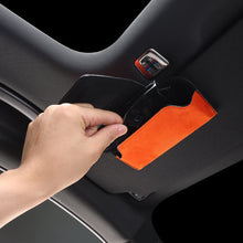 Load image into Gallery viewer, Suede Car Sun Visor Glasses Holder Premium Wear-Resistant Sunglasses Protective Box Auto Eyeglasses Storage Case

