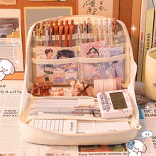 Load image into Gallery viewer, Canvas Pencil Case Large Capacity Pensel Box Large Capacity Girl Make Up Bag Desk Organizer School Office Supplies Storage Bag
