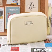 Load image into Gallery viewer, Canvas Pencil Case Large Capacity Pensel Box Large Capacity Girl Make Up Bag Desk Organizer School Office Supplies Storage Bag

