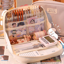 Load image into Gallery viewer, Canvas Pencil Case Large Capacity Pensel Box Large Capacity Girl Make Up Bag Desk Organizer School Office Supplies Storage Bag
