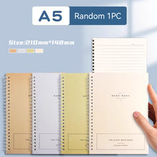 Load image into Gallery viewer, A5 Vintage Spiral Notebook 60 Sheets/120 Pages Memo Journal Diary Notebook Spiral Design for Students Stationery Office Business
