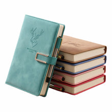 Load image into Gallery viewer, 416 Pages paper A5 Faux Leather Thick Business Notebook Magnetic Snap Side with Pen
