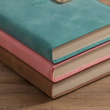 Load image into Gallery viewer, 416 Pages paper A5 Faux Leather Thick Business Notebook Magnetic Snap Side with Pen
