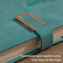 Load image into Gallery viewer, 416 Pages paper A5 Faux Leather Thick Business Notebook Magnetic Snap Side with Pen

