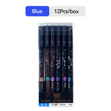 Load image into Gallery viewer, 12 Constellations Erasable Gel Pen Set School Supplies Black Blue Red Ink Color 0.5mm Ballpoint Pen Writing Tool School Office Stationery
