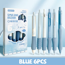 Load image into Gallery viewer, 6Pcs Retractable Gel Pen Set 0.5mm Quick-Drying Black Ink Pen Smooth Writing Pen School Office Stationery
